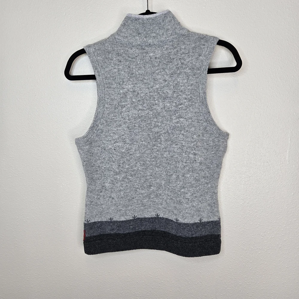 Woolrich Heather Gray Zip-Up Vest 100% Lamb's Wool - Picture 2 of 15